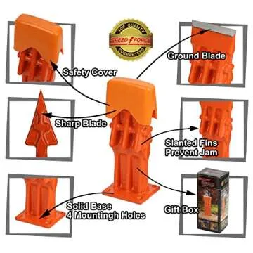 SPEED FORCE Firewood Kindling Splitter | Safe & Easy Splitting