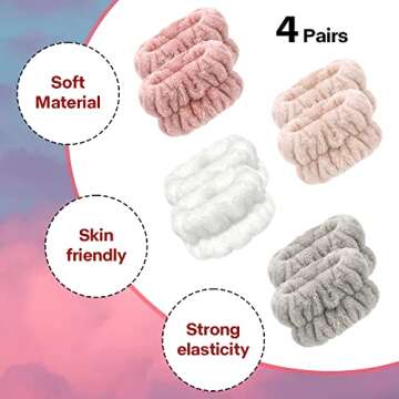 Microfiber Sweatbands Set - Versatile 8 Pcs for Everyone