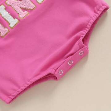 Socutebabe Baby Girl Boy Valentines Day Outfit Cute Heart Sweatshirts Bubble Romper Onesie Valentines Day Toddler Clothes (Be Mine Rosy, 0-3 Months)