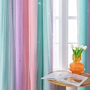 Unicorn Princess Curtains - Darkening Room Decor