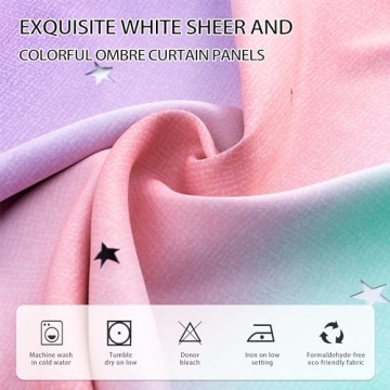 Unicorn Princess Curtains - Darkening Room Decor