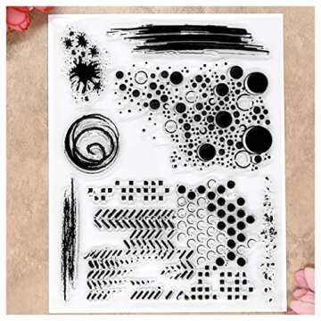 Kwan Crafts Bubble Ink Clear Stamps for Card Making Decoration and DIY Scrapbooking