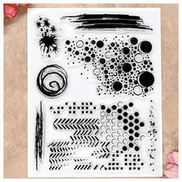 Kwan Crafts Bubble Ink Clear Stamps for Card Making Decoration and DIY Scrapbooking