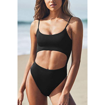 Meyeeka Women's High Waist Adjustable Swimwear for Beach