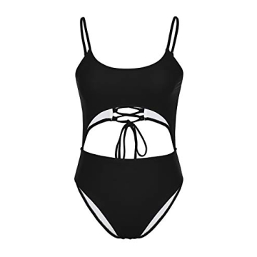 Meyeeka Women's High Waist Adjustable Swimwear for Beach