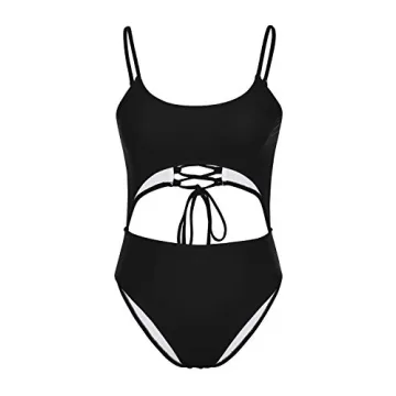 Meyeeka Women's High Waist Adjustable Swimwear for Beach