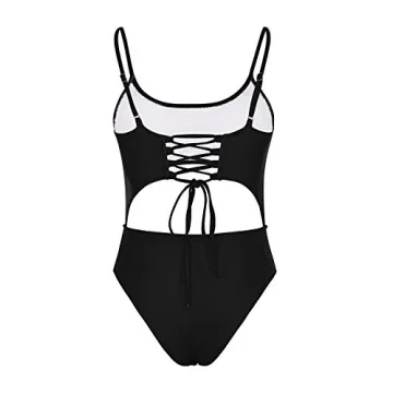 Meyeeka Women's High Waist Adjustable Swimwear for Beach