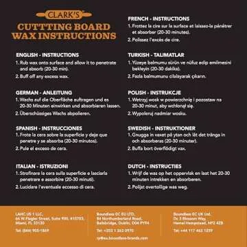 CLARK’S Cutting Board Oil and Wax Kit - Set includes Food Grade Mineral Oil (12oz), Finishing Wood Wax (6oz), Applicator Sponge & Buffing Pad, Enriched with Food Safe Lavender and Rosemary Extract