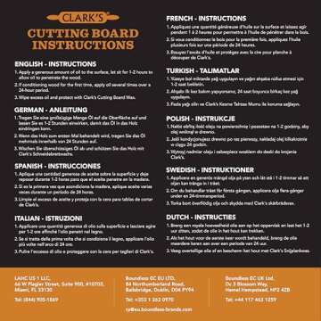 CLARK’S Cutting Board Oil and Wax Kit - Set includes Food Grade Mineral Oil (12oz), Finishing Wood Wax (6oz), Applicator Sponge & Buffing Pad, Enriched with Food Safe Lavender and Rosemary Extract