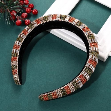NVENF Christmas Headband with Crystal Rhinestones