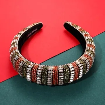 NVENF Christmas Headband with Crystal Rhinestones