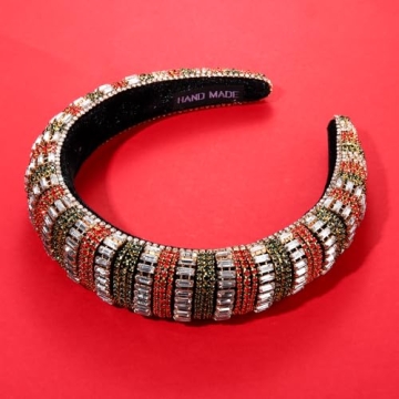 NVENF Christmas Headband with Crystal Rhinestones