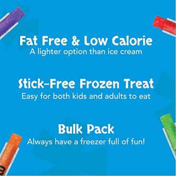 Otter Pops Freezer Bars, Fat Free Ice Pops, Original Flavors (80ct - 1oz bars)