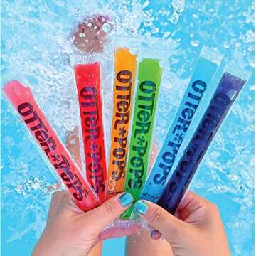 Otter Pops Freezer Bars, Fat Free Ice Pops, Original Flavors (80ct - 1oz bars)
