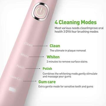 PHILIPS Sonicare DiamondClean Holiday Family Bundle - Electric Rechargeable Power Toothbrush Soft Bristles Oral Care Gum Clean 5-Modes Travel Case Glass Charger Pink/White + Sponge Cloth