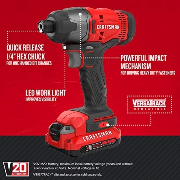 CRAFTSMAN V20 Power Tool Combo Kit with 9 Cordless Tools