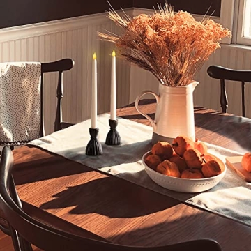 Elegant Black Taper Candle Holders - LampLust 3.5 in Duo