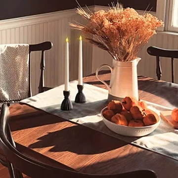 Elegant Black Taper Candle Holders - LampLust 3.5 in Duo