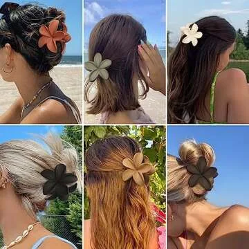 Sisiaipu Flower Claw Clips - Durable & Colorful Hair Accessories