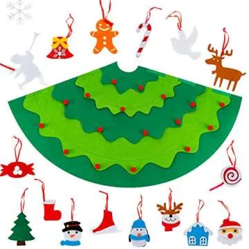HBlife 3D DIY Felt Christmas Tree Set for Festive Decor