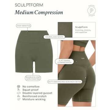PAVOI ACTIVE Sculpting 6-Inch Scrunch Butt Shorts