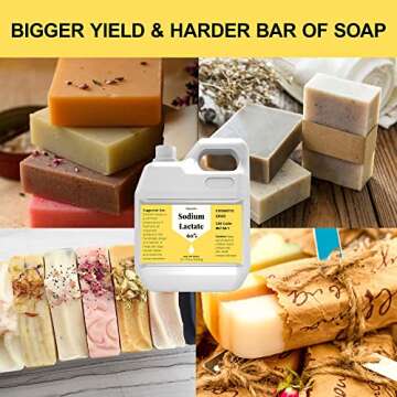 21.17 Ounce Sodium Lactate for Soap Making & Lotions, Premium Sodium Lactate Liquid, 60% Concentration, Cosmetic Grade, Moisturize Anti-aging, Makes Soap Harder and Unmold Faster