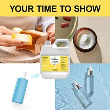 21.17 Ounce Sodium Lactate for Soap Making & Lotions, Premium Sodium Lactate Liquid, 60% Concentration, Cosmetic Grade, Moisturize Anti-aging, Makes Soap Harder and Unmold Faster