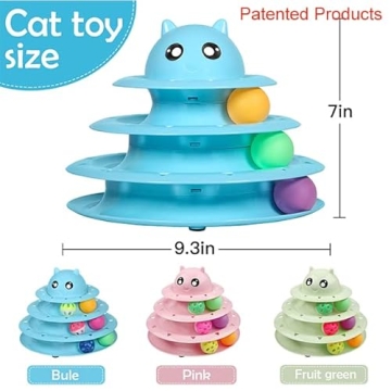 UPSKY 20 PCS Cat Toys - Roller, Teaser & Ball Toy Set