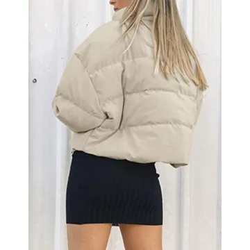 ZESICA Women's Cropped Warm Down Jacket for Winter