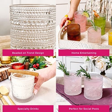 Kate Aspen Beaded Drinking Glasses for Stylish Entertaining