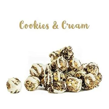 Popinsanity Gourmet Popcorn Variety Gift, Oprah’s Favorite Things! 6.5 Gallon Tin Overflowing with 3 Popular Flavors of Our Cookies N' Cream, Caramel Chocolate Drizzle, Sweet N' Salty up to 100 People