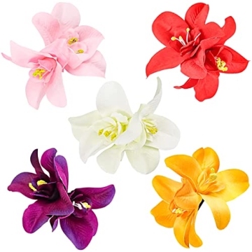 ANRONCH 5 Colors Plumeria Flower Hair Clip for All Ages