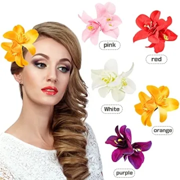 Plumeria Flower Hair Clip for Bridal and Holiday