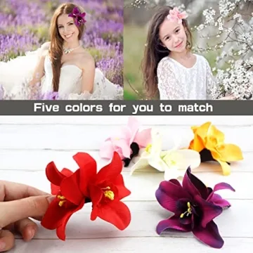 Plumeria Flower Hair Clip for Bridal and Holiday