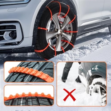 All-Vehicle Snow Tire Chains for Winter Safety and Emergency Get-aways