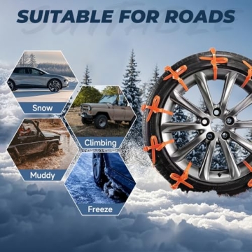 Universal Anti-Skid Snow Tire Chains for Winter Driving
