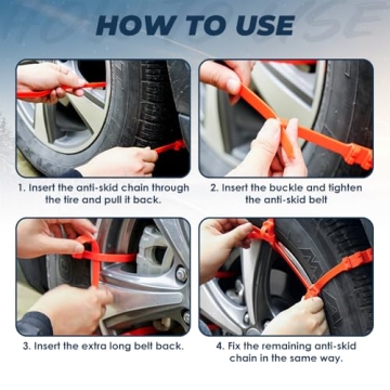 Universal Anti-Skid Snow Tire Chains for Winter Driving