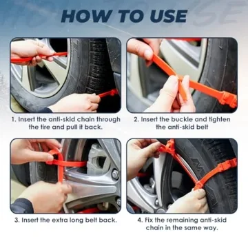 Universal Anti-Skid Snow Tire Chains for Winter Driving