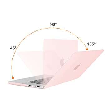 MOSISO Compatible with MacBook Pro 16 inch Case 2025 2024 2023 2022 2021 M4 M3 M2 M1 A3403 A3186 A2991 A2780 A2485 Pro Max, Plastic Hard Shell&Keyboard Cover&Screen Film&Storage Bag, Chalk Pink