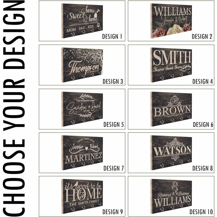 Custom Wood Key Rack for Couples | Perfect Gift Idea