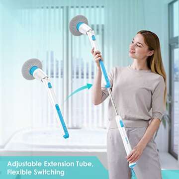 Oraimo Electric Spin Scrubber with Adjustable Angles & 4 Brushes