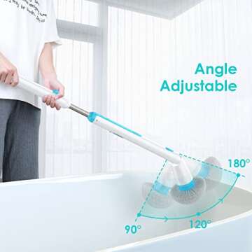 Oraimo Electric Spin Scrubber with Adjustable Angles & 4 Brushes
