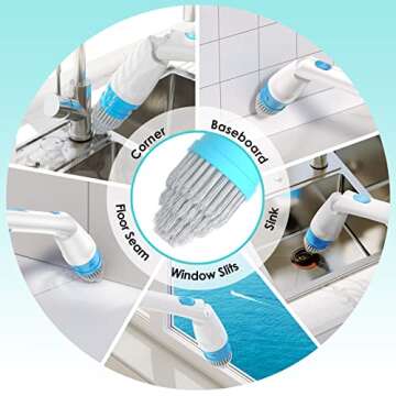 Oraimo Electric Spin Scrubber with Adjustable Angles & 4 Brushes
