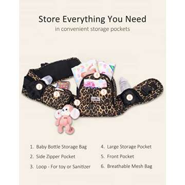 Durable BABYMUST Baby Carrier with Ergonomic Design and Pockets