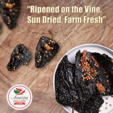 Dried Ancho Chiles Peppers 4 oz – Natural & Premium for Authentic Mexican Mole, Sauces, Stews, Salsas, and More! Sweet & Smoky Flavor with Mild to Medium Heat to Elevate Your Favorite Recipes.