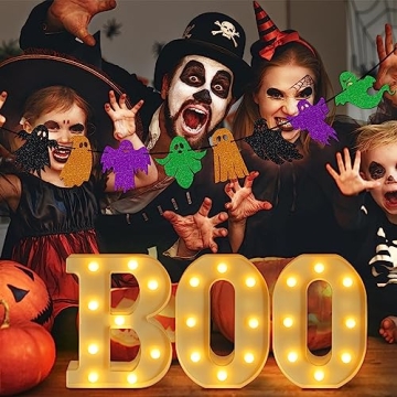 Halloween LED Light Up "Boo" Letters for Festive Decor