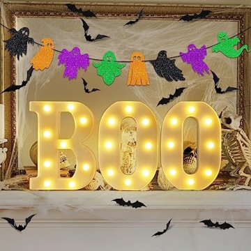 Halloween LED Light Up "Boo" Letters for Festive Decor