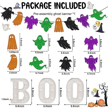 Halloween LED Light Up "Boo" Letters for Festive Decor