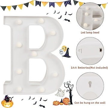 Halloween LED Light Up "Boo" Letters for Festive Decor