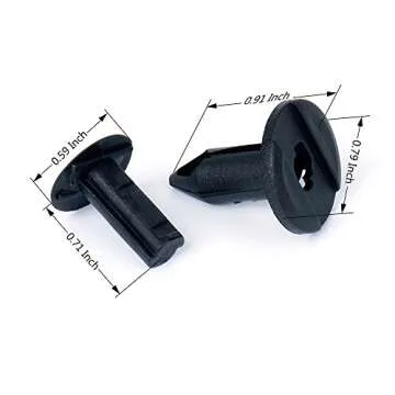 Xprite Grille Fastener Rivet Clips Push Pin Retainer Compatible with 2007-2018 Jeep Wrangler JK, High-Quality Black Nylon Grill Fastener Retainer Clips-20PCS